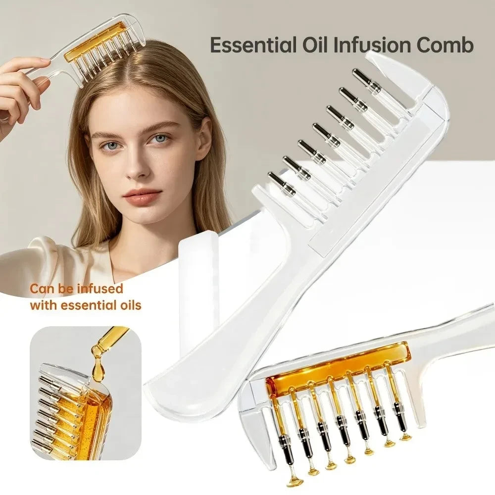 Scalp Applicator Liquid Comb Essential Oil Infusion Hair Comb Rolling Ball Scalp Massager  Essential  Applying Hair Styling Tool