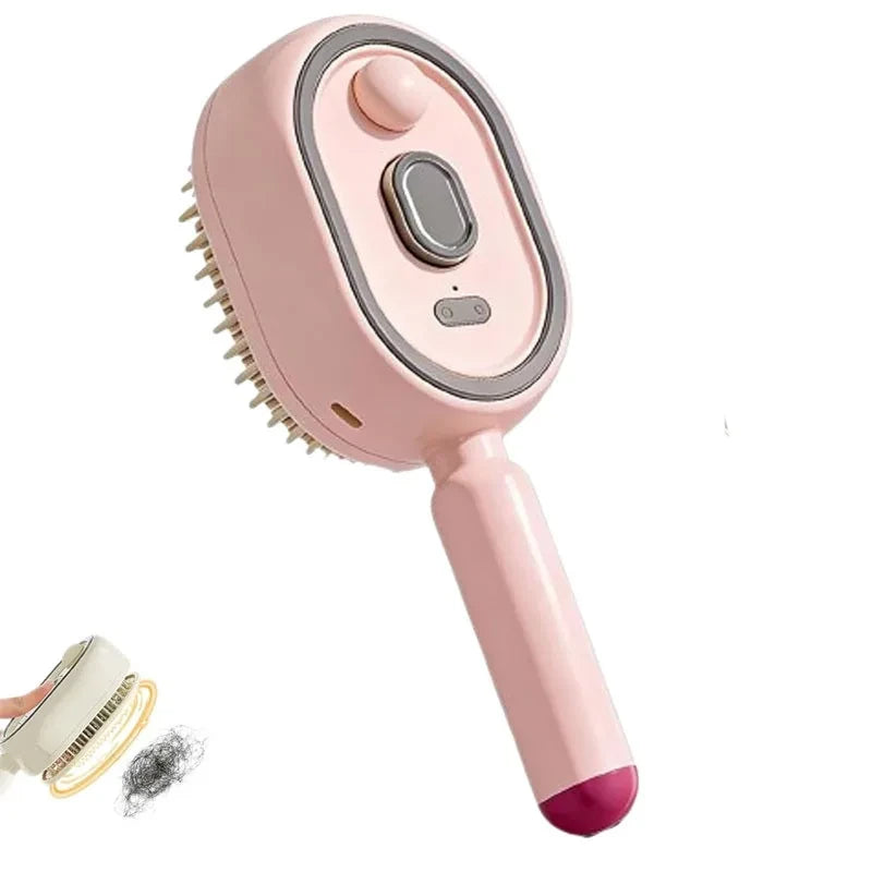 Electric Spray Air Cushions Massage Comb 3 In 1 Self Cleaning Steam Essential Oil Brush Rechargeable Spray Scalp Massager Combs