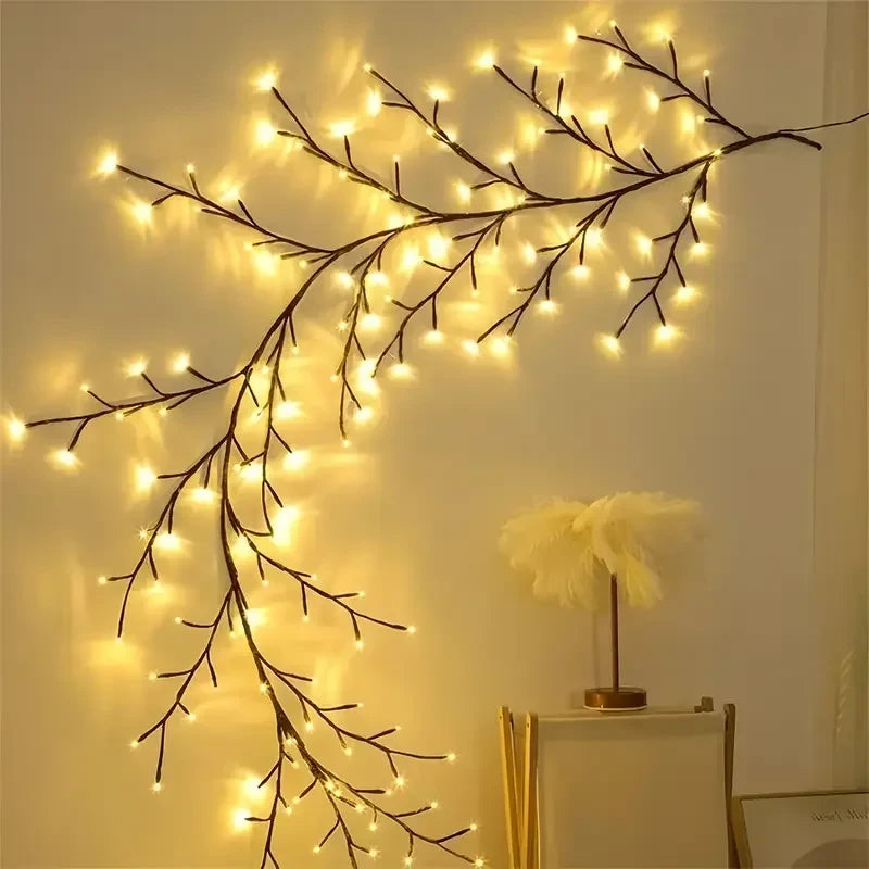 Willow Vine Light USB Powered Tree Branch Bendable Branches 8 Modes Fairy Light for Home Bedroom Wall Outdoor Parties Holiday