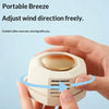 Portable Fan Mini Handheld Rechargeable Bladeless Electric Fan Clip Waist Fan Suitable for Outdoor Ventilation Desktop Small Fan