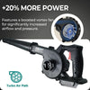 Cordless 2 in 1 Air Blower & Vacuum Cleaner, Leaf Dust Collector for Car, Computer, Garden, Compatible with Makita 18V/21V